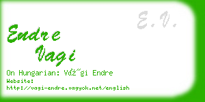 endre vagi business card